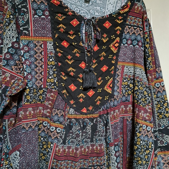 Chelsea Studio multicolor tunic/top boho style Size XL (22/24) - Picture 3 of 6